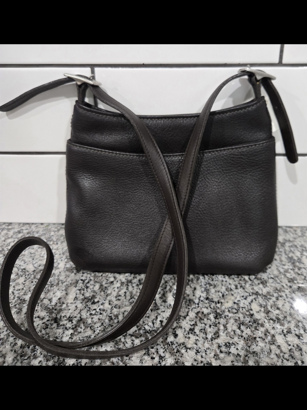 Coach Vintage Dark Brown Hudson Small Leather Crossbody Bag